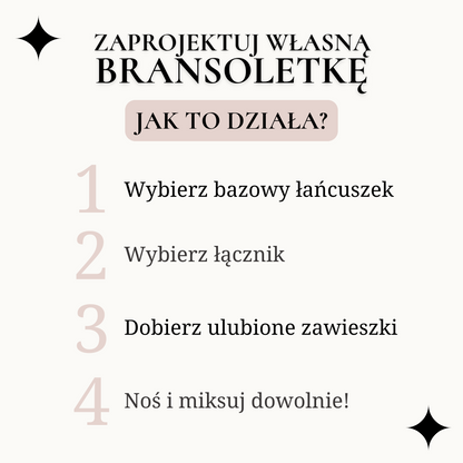 Łańcuszek bazowy do bransoletki - Ankier mini